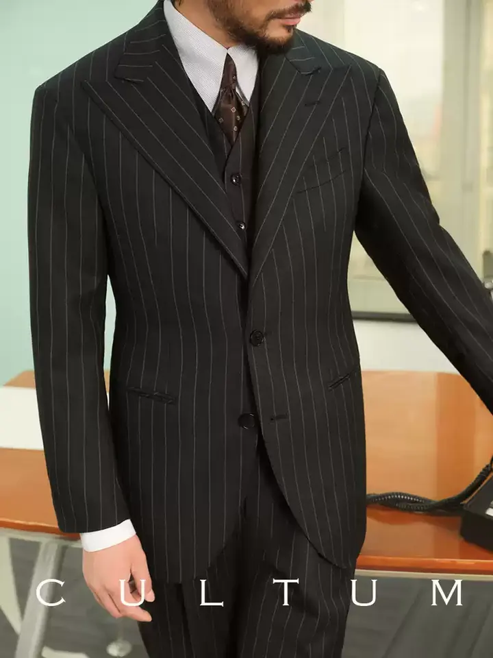 Cultum Gentle Armor костюм в полоску - темно-серый