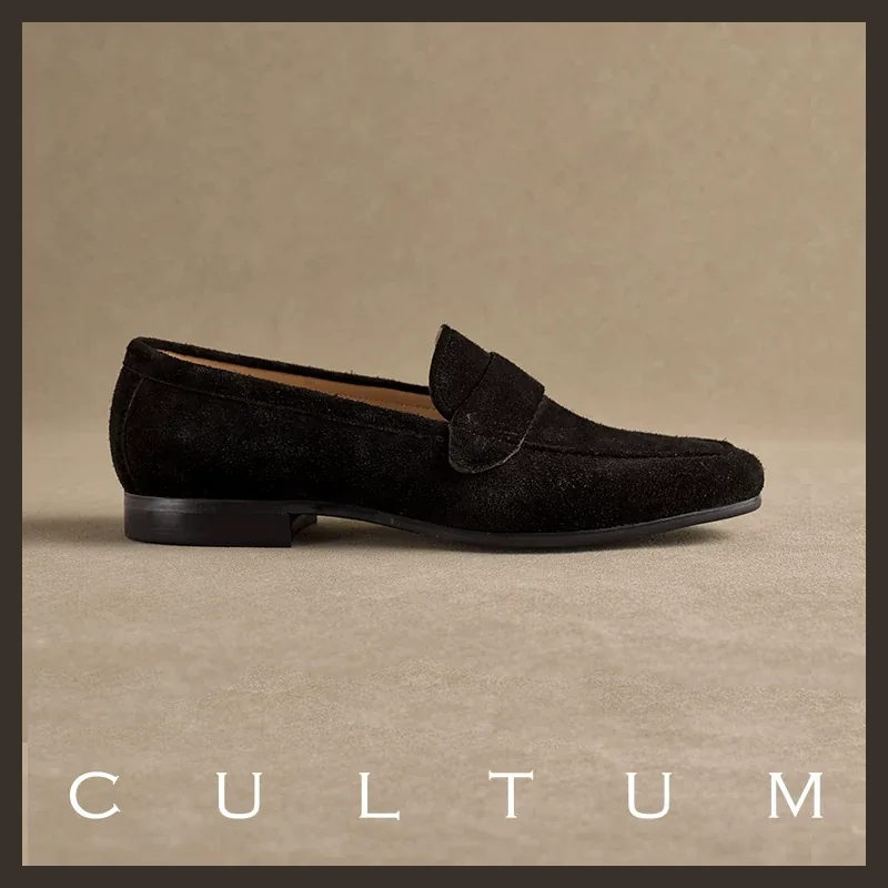 Cultum замшевые пенни-лоферы — чёрные