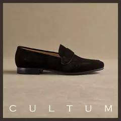 Cultum замшевые пенни-лоферы — чёрные
