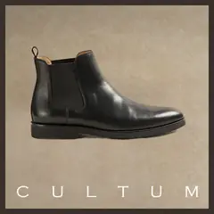 Cultum кожаные ботинки челси — чёрные