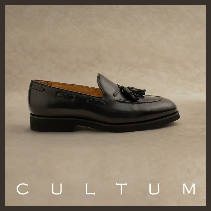 Cultum кожаные лоферы с кисточками — чёрные