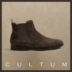Cultum замшевые ботинки челси — тёмно-коричневые