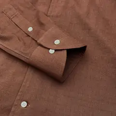 SEEKMITED рубашка из хлопка и льна — коричневая