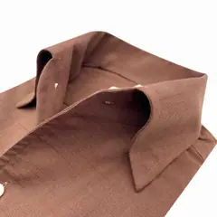 SEEKMITED рубашка из хлопка и льна — коричневая