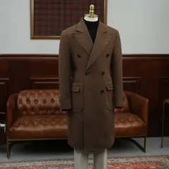 Isir Honour двубортное пальто из шерсти и вискозы Polo — коричневое