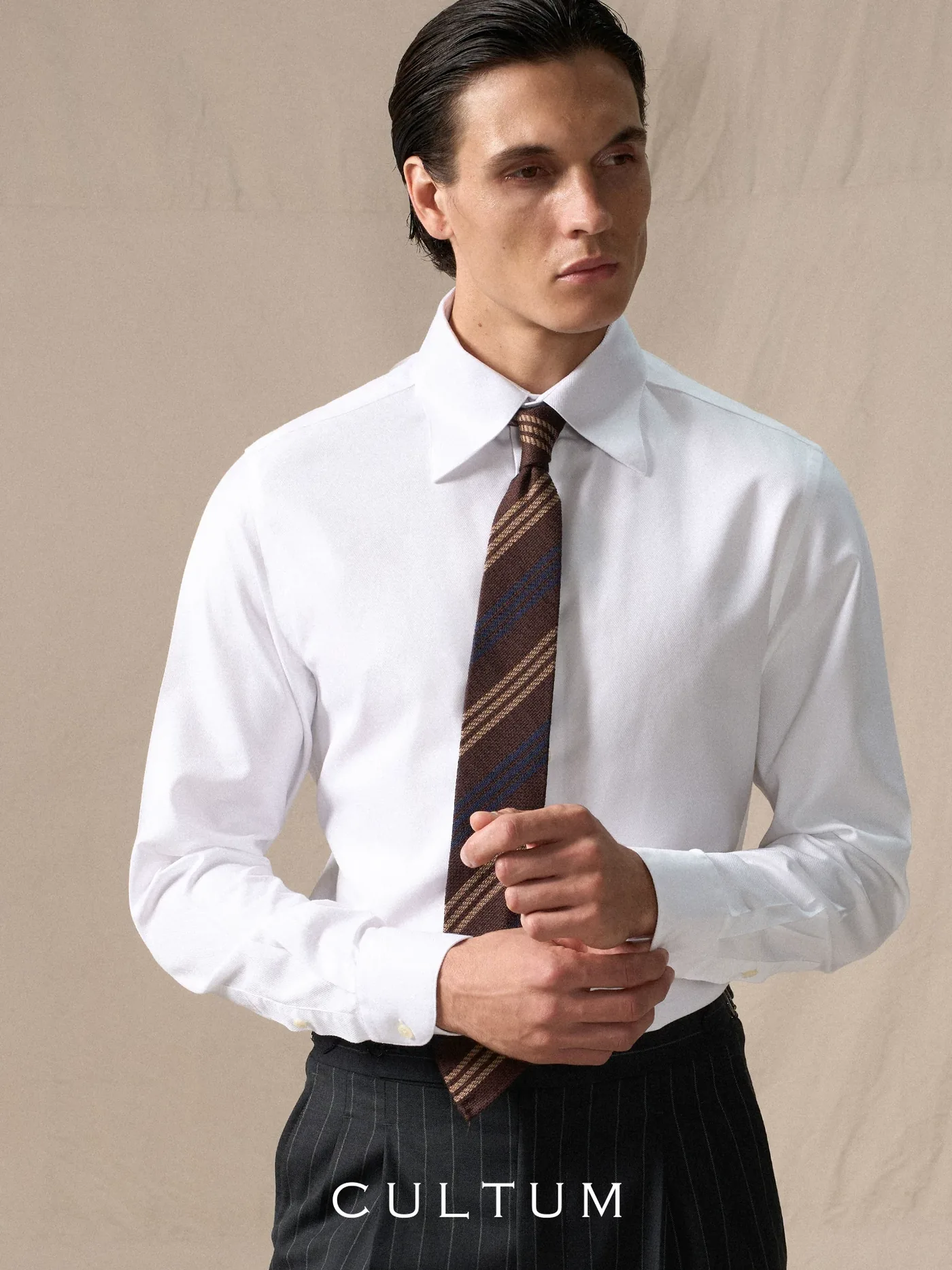 Cultum хлопковая сорочка — белая