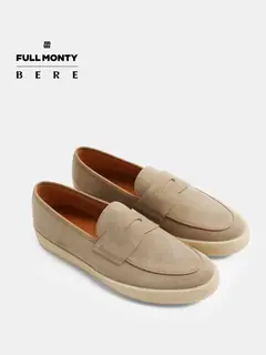 Full Monty замшевые лоферы — песочные
