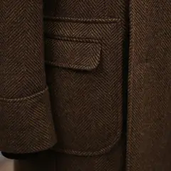 Isir Honour двубортное пальто из шерсти и вискозы Polo — коричневое
