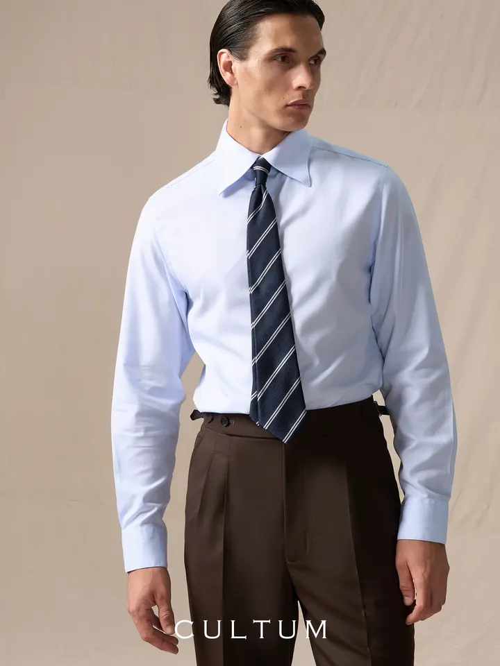 Cultum хлопковая сорочка — синяя