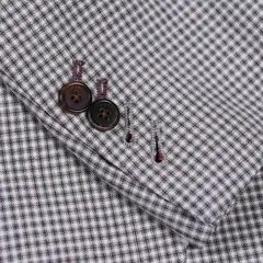 Isir Honour пиджак из шерсти и шёлка в клетку — серый