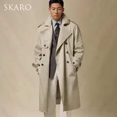 SKARO хлопковый тренч — хаки