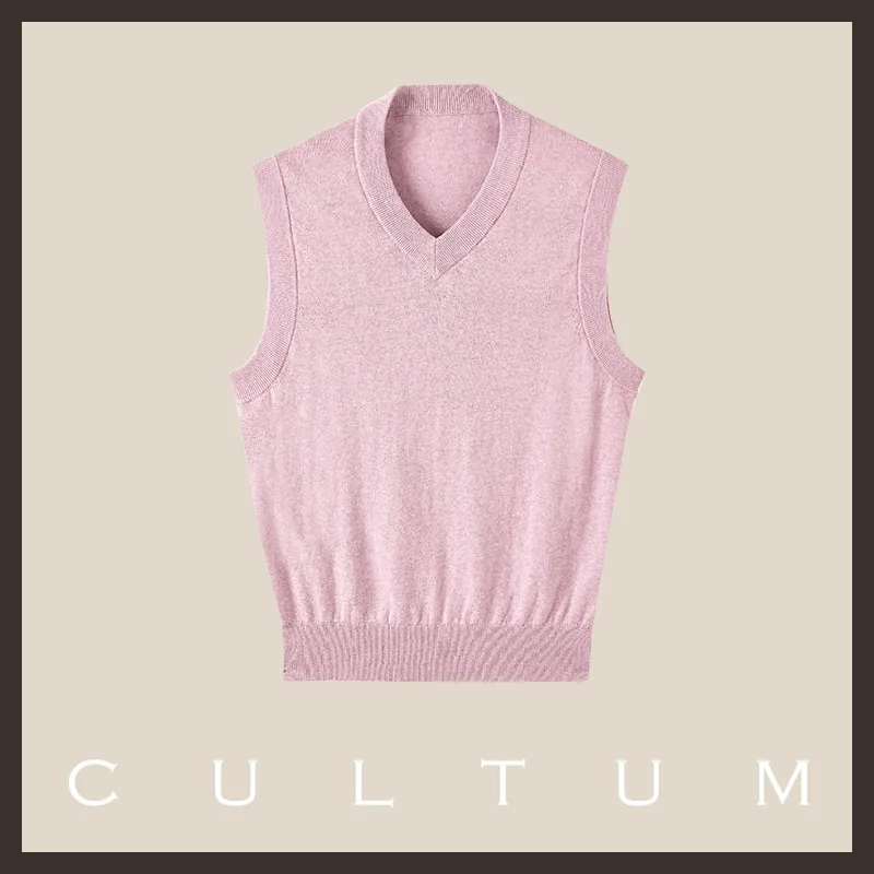 Cultum жилет из хлопка и кашемира — розовый