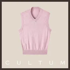 Cultum жилет из хлопка и кашемира — розовый