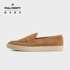 Full Monty замшевые лоферы — коричневые