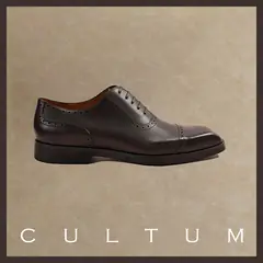 Cultum кожаные туфли-броги — коричневые