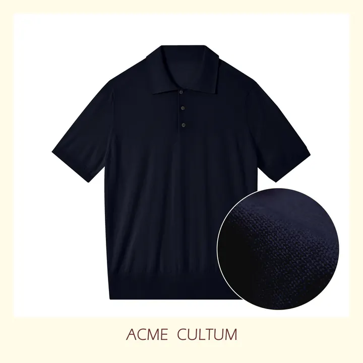 Acme Cultum хлопковое поло — тёмно-синее