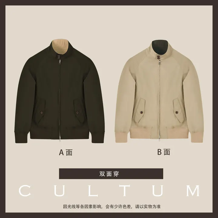 Cultum двусторонняя куртка Harrington — цвета хаки