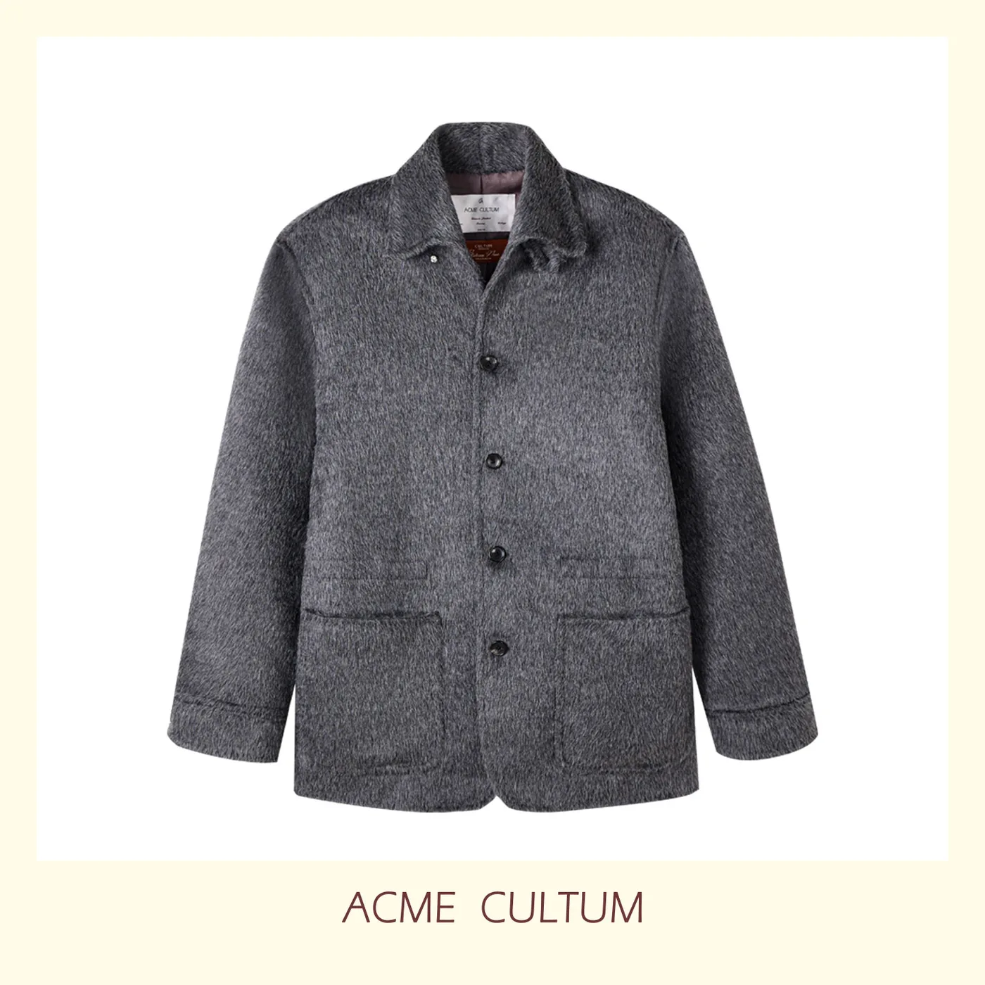 Acme Cultum куртка из альпаки и шерсти — серая