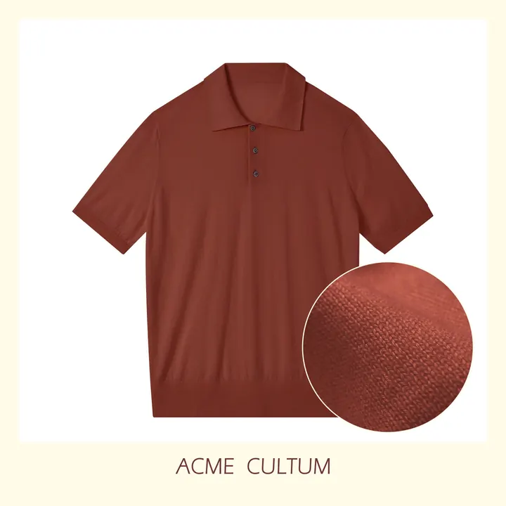 Acme Cultum хлопковое поло — бордовое
