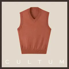 Cultum жилет из хлопка и кашемира — бордовый